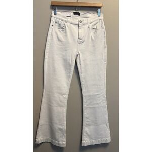 7 For All Mankind Tailorless Dojo Jeans  Women's Size 29 X 32 White Flare NWT